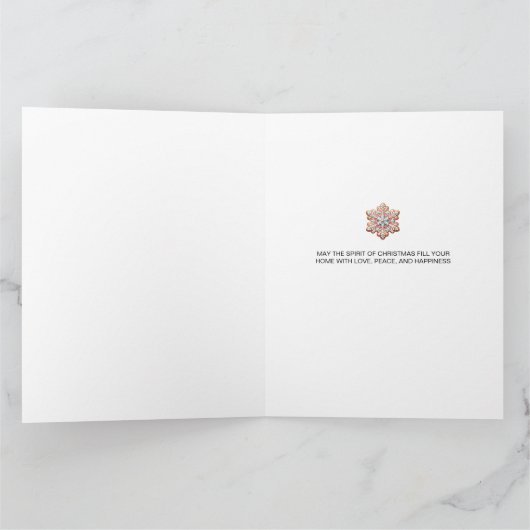 Gingerbread House Vrolijk Kerstfeest Gevouwen Kaar Kaart (Binnen)