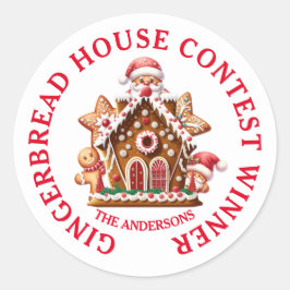 Gingerbread House Wedstrijdwinnaar Ronde Sticker