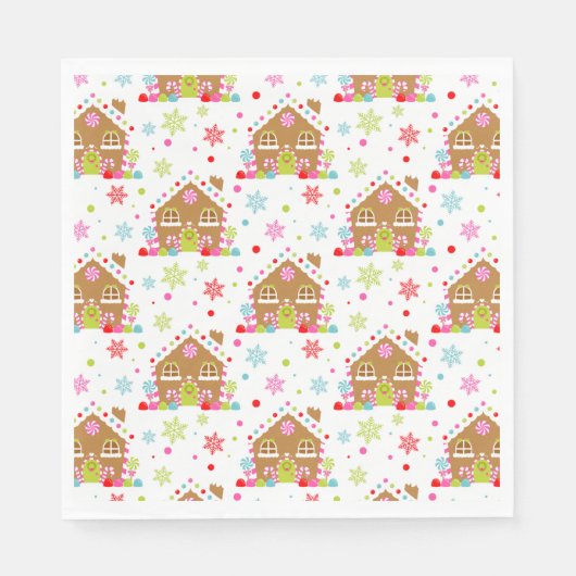 Gingerbread House – Whimsical Christmas Design Servet (Voorkant)