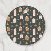 Gingerbread House Winter Girl Baby Shower Bedankjes Labels (Achterkant)