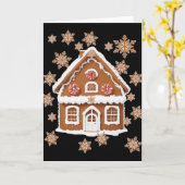 Gingerbread Houses And Snowflakes Sweet Christmas  Kaart (Gele Bloem)