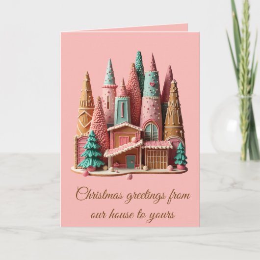 Gingerbread Houses Kitsch Germanic Christmas Villa Kaart (Voorkant)