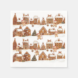 Gingerbread Houses Man Cookies Christmas Village Servet