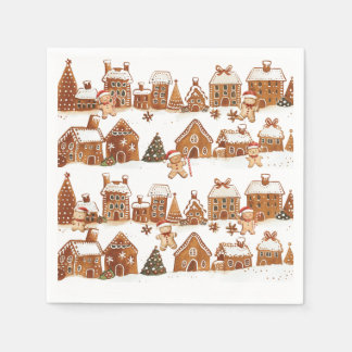 Gingerbread Houses Man Cookies Christmas Village Servet