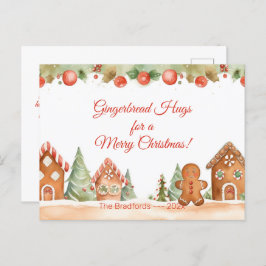 Gingerbread Hugs Christmas Briefkaart