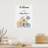 Gingerbread huis baby shower schuimplank poster (Keuken)