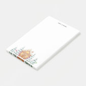 Gingerbread huis besneeuwde bomen minimalistisch post-it® notes (Schuin)