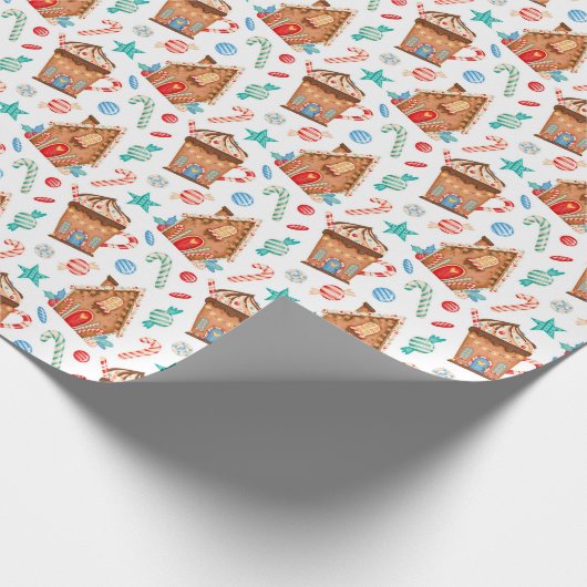 Gingerbread Huis Cadeaupapier (Hoek)