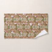 Gingerbread Huis Camper Roze   Bad Handdoek (Handdoek)
