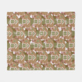 Gingerbread Huis Camper Roze Fleece Deken (Voorkant (Horizontaal))