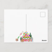 Gingerbread Huis Decoratie Party Feestelijke vakan Briefkaart (Achterkant)