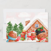 Gingerbread Huis Decoratie Party met Foto Kaart (Achterkant)