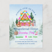 Gingerbread Huis Decoratie Party Winter Vakantie Briefkaart (Voorkant)