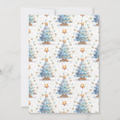 Gingerbread huis decoreren partij blauw Verjaardag Kaart (Achterkant)