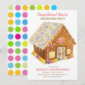 GINGERBREAD HUIS DECOREREN PARTIJ KAART (Voorkant / Achterkant)