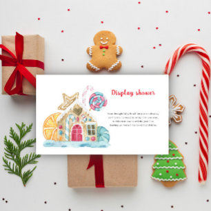 Gingerbread huis - display douche informatiekaartje