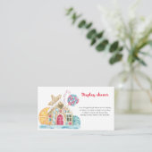 Gingerbread huis - display douche informatiekaartje (Staand voorkant)