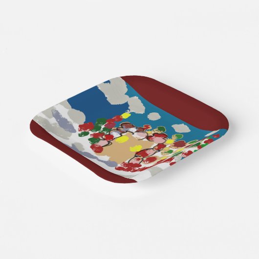 Gingerbread huis en Gumdorp Papieren Bordje (Gebogen)