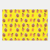 Gingerbread Huis en Mannen Kerstmis Inpakpapier Vel (Voorkant)