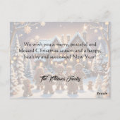 Gingerbread huis en schattige peperkoek familie briefkaart (Achterkant)