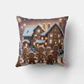 Gingerbread huis en schattige peperkoek familie kussen (Achterkant)