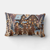 Gingerbread huis en schattige peperkoek familie kussen (Achterkant)