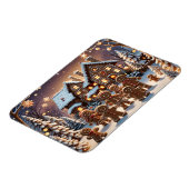 Gingerbread huis en schattige peperkoek familie magneet (Linkerzijde)