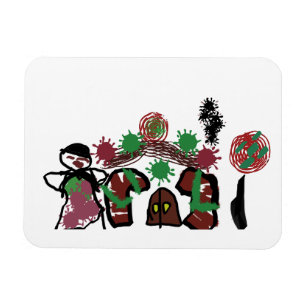 Gingerbread huis en vrouw stijl plezier magneet