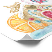 Gingerbread huis - Hete cacao bar Poster (Hoek)