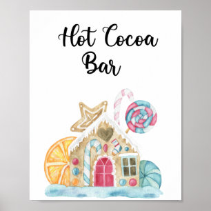 Gingerbread huis - Hete cacao bar Poster