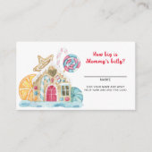 Gingerbread huis - hoe groot is mama's buik informatiekaartje (Voorkant)