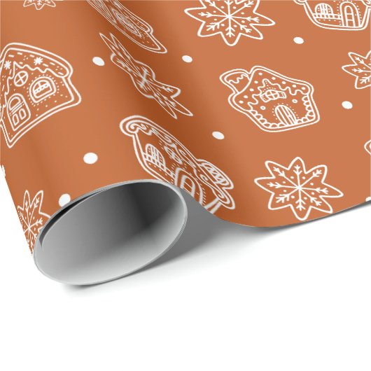 Gingerbread Huis inpakpapier (Rol Hoek)