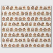 Gingerbread Huis inpakpapier (Vlak)
