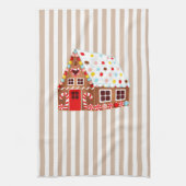 Gingerbread Huis keukenhanddoek (Verticaal)