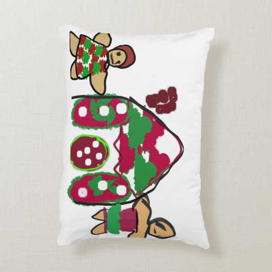 Gingerbread huis kunst plezier accent kussen (Achterkant (Verticaal))