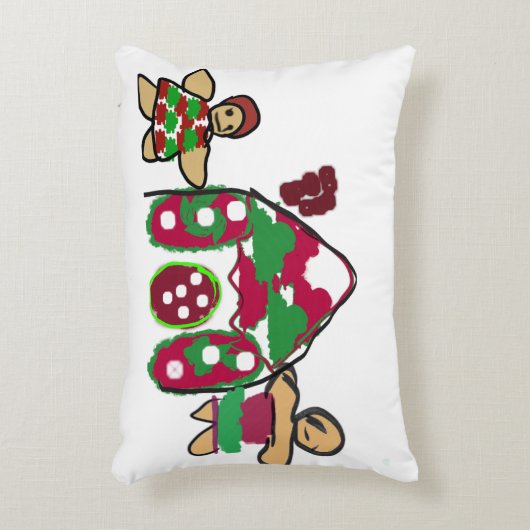 Gingerbread huis kunst plezier accent kussen (Voorkant(Verticaal))
