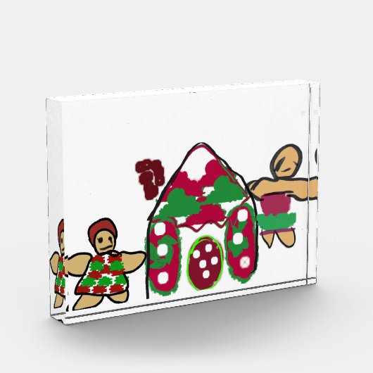 Gingerbread huis kunst plezier fotoblokken (Links)