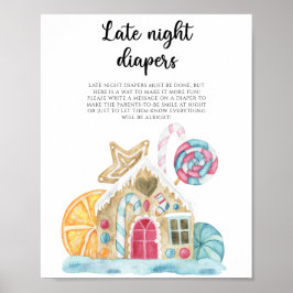 Gingerbread huis - Late nacht luiers spel Poster