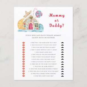 Gingerbread huis mama of papa baby shower spel