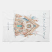 Gingerbread Huis Naam Eet Drink Be Merry Vakantie Theedoek (Horizontaal)