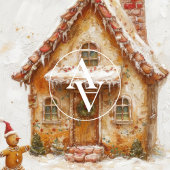 Gingerbread Huis Schilderen Kerstmis Whimsical Poster