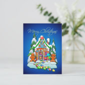 GINGERBREAD HUIS VAN SHARON SHARPE BRIEFKAART (Staand voorkant)