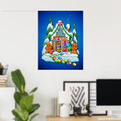 GINGERBREAD HUIS VAN SHARON SHARPE POSTER (Thuiskantoor)