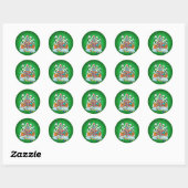 GINGERBREAD HUIS VAN SHARON SHARPE RONDE STICKER (Vel)
