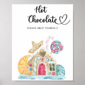 Gingerbread huis - Warme chocoladereep Poster (Voorkant)
