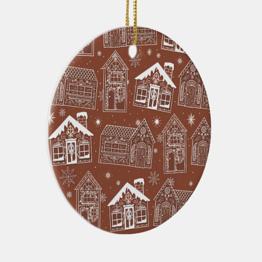 Gingerbread Huizen in het Snow Tree Ornament (Rechts)