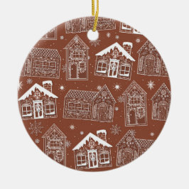 Gingerbread Huizen in het Snow Tree Ornament