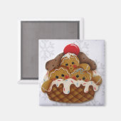 Gingerbread Ice Cream Sweeties Magnet (Voorkant / Achterkant)