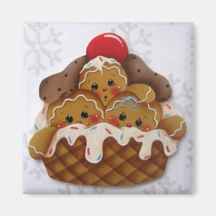 Gingerbread Ice Cream Sweeties Magnet