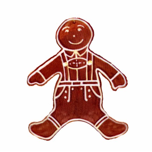 Gingerbread Jongen Het MUSEUM Zazzle Gifts Fotobeeldje Ornament (Voorkant)